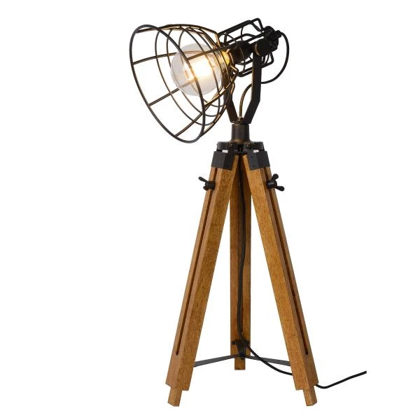 Lucide JOSHUA - Vloerlamp - 1xE27 - Zwart - detail 5
